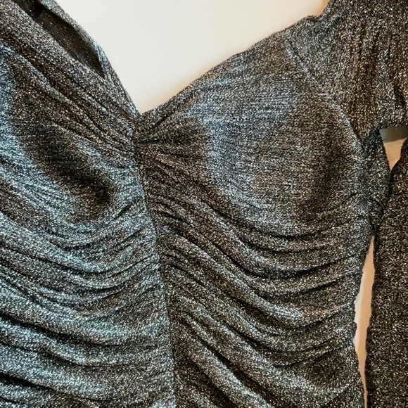 Georgia Alice Metallic off the shoulder Top NWOT - Picture 11 of 11
